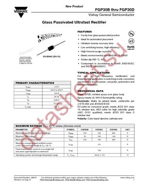 FGP30D-E3/54 datasheet  